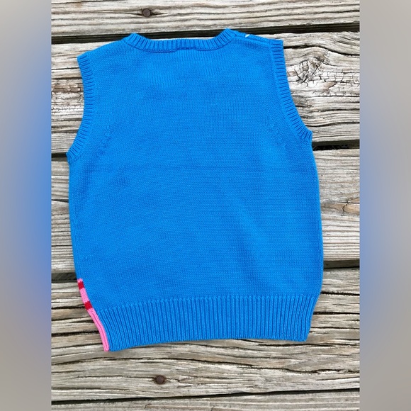 4/5 Girl GAP Brick Wall Cat Intarsia Sleeveless Sweater Vest Cute Girls Top - Picture 4 of 6